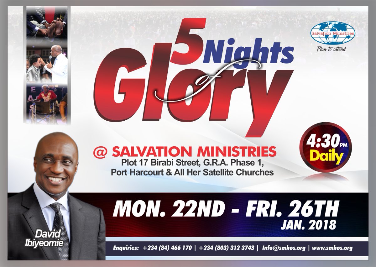 5 Nights of Glory, Salvation Ministries